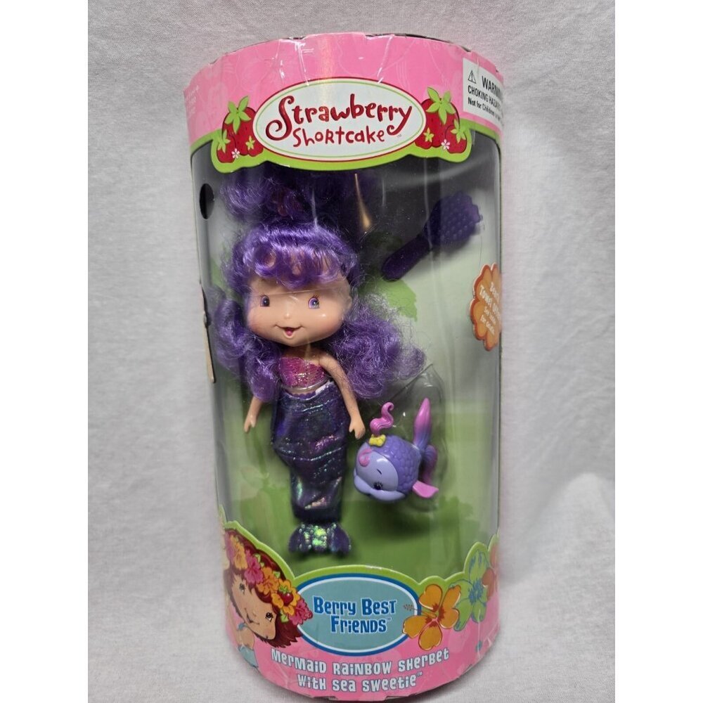 Strawberry Shortcake Mermaid RAINBOW SHERBET & Pet SEA SWEETIE Bandai 2004